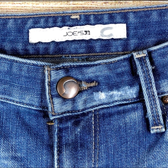 Joe’s Jeans Distressed Ex Lover Blue Capri Cropped - Picture 2 of 8